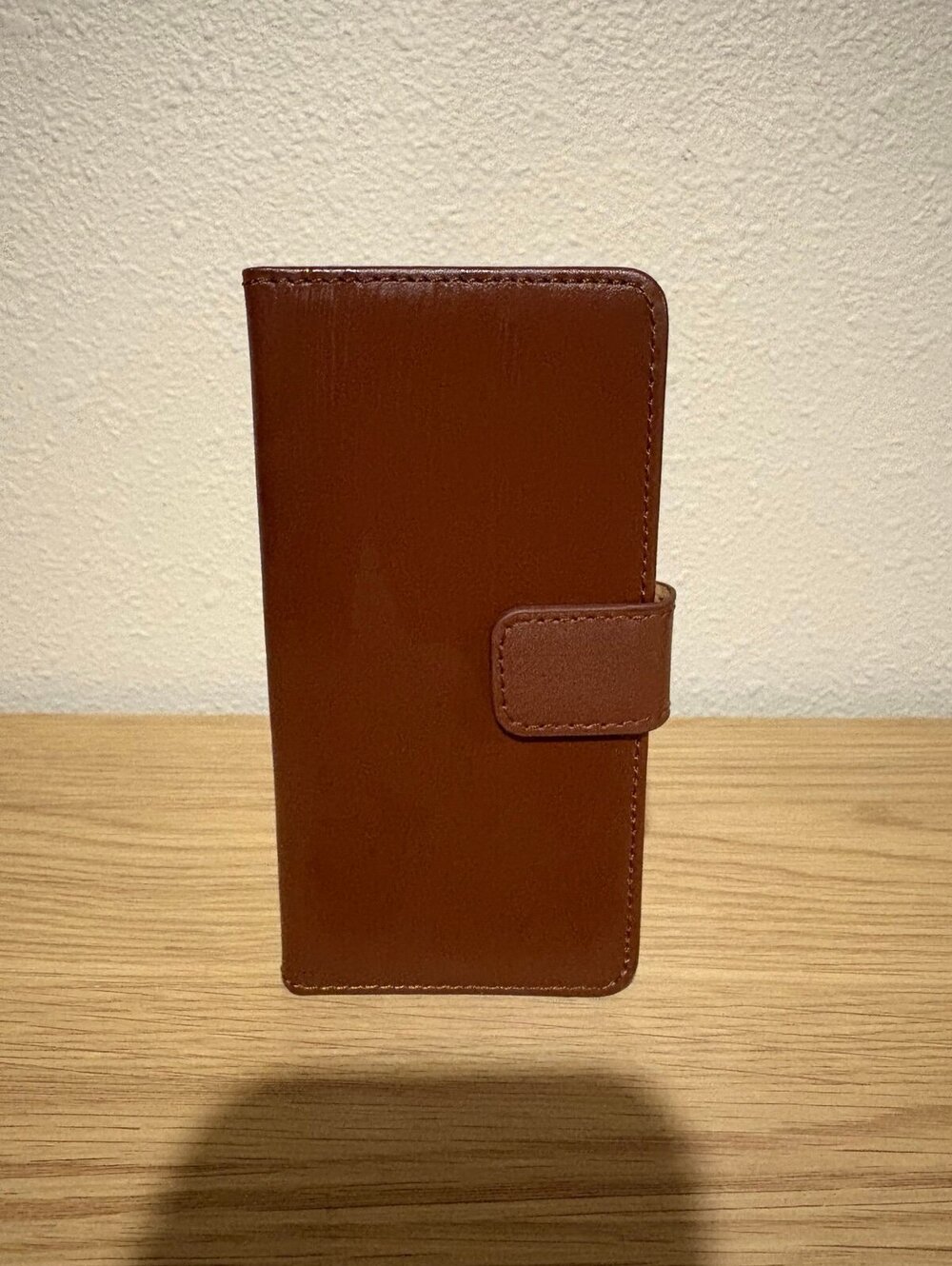 Brown Leather Wallet Case for iPhone 7 Flip Folio Cover Card Holder